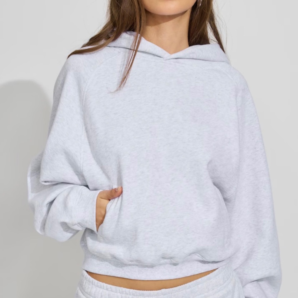 Garage Grey UltraFleece Cropped Hoodie